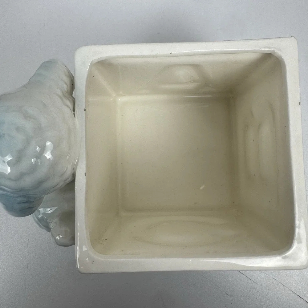 Vtg Inarco‎ Japan Baby Lamb Planter ABC Block Nursery Kitsch 1950s